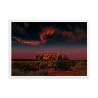 Uluru Under Firelit Skies